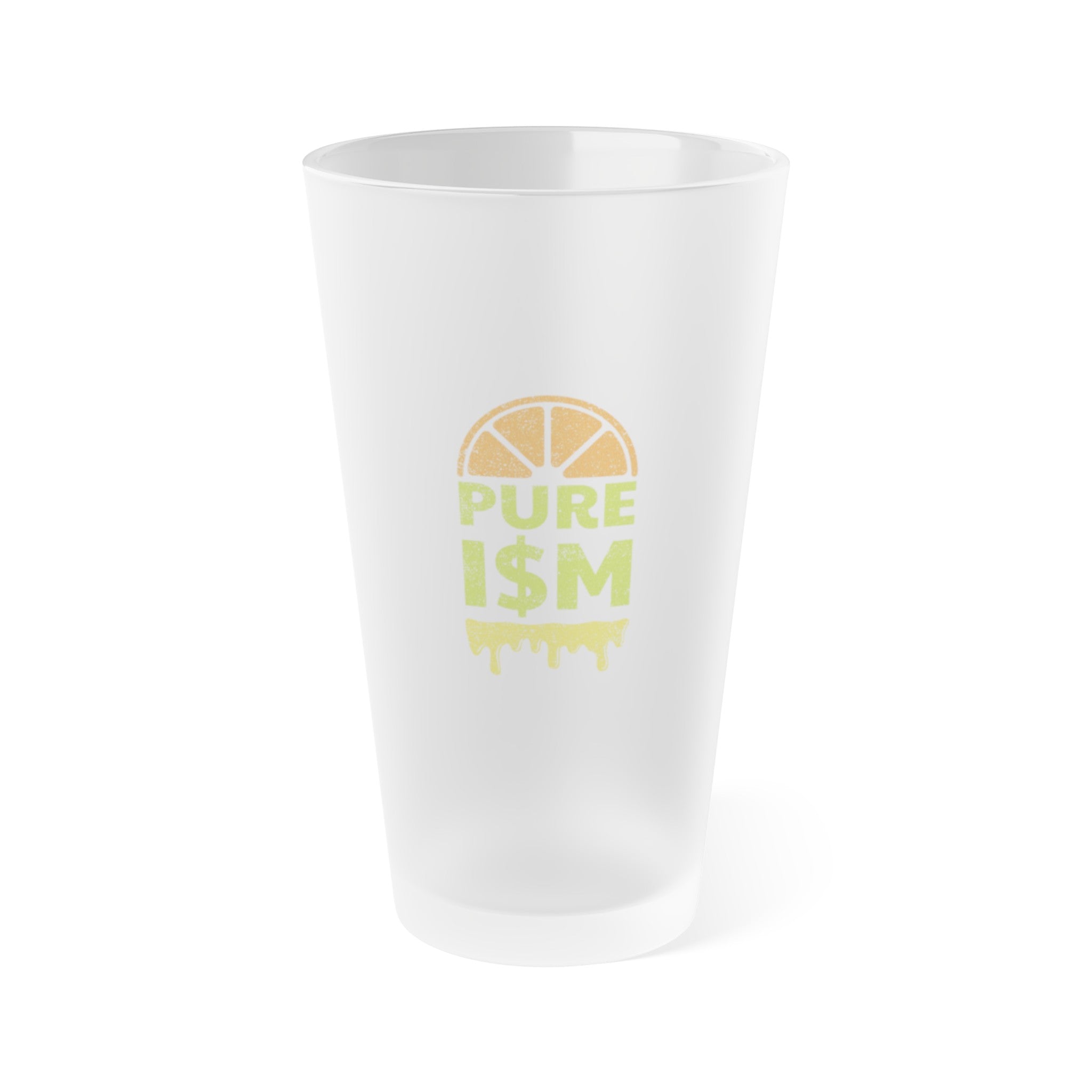 Pure I$m Frosted Pint Glass, 16oz