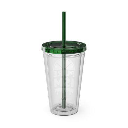 Pure I$M Sunsplash Tumbler with Straw, 16oz