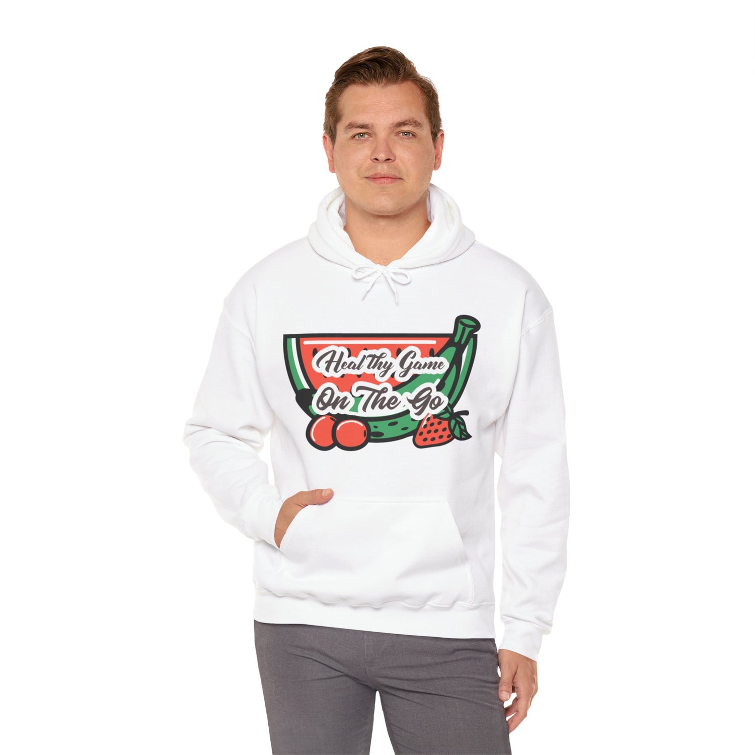 Healthy Game On The Go Unisex Heavy Blend™ Hooded Sweatshirt