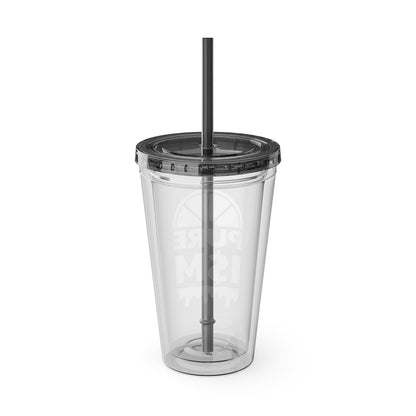 Pure I$M Sunsplash Tumbler with Straw, 16oz