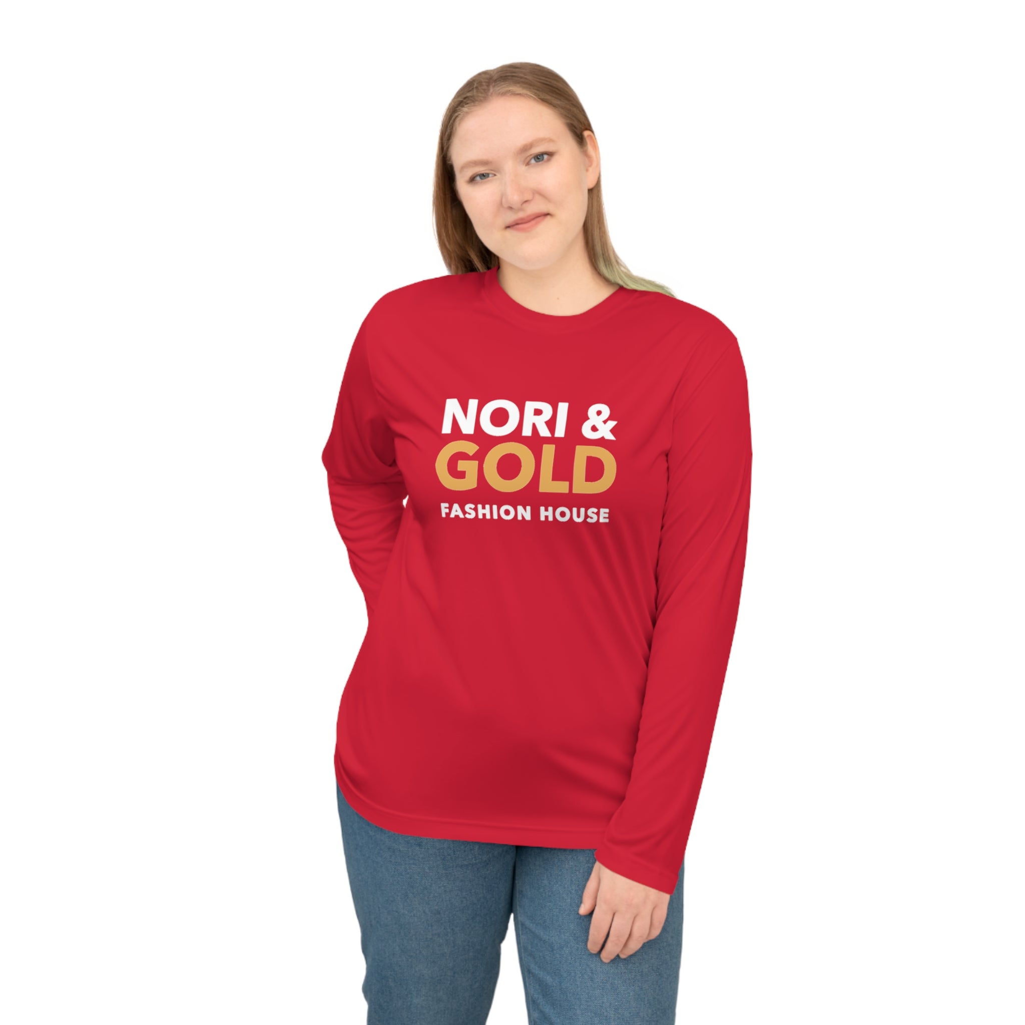 Nori &amp; Gold Everyday Unisex Performance Long Sleeve Shirt