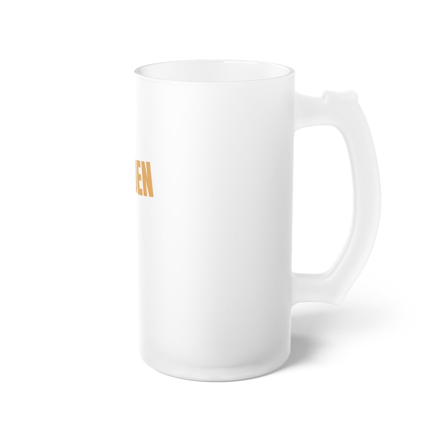 Golden Touch Frosted Glass Beer Mug