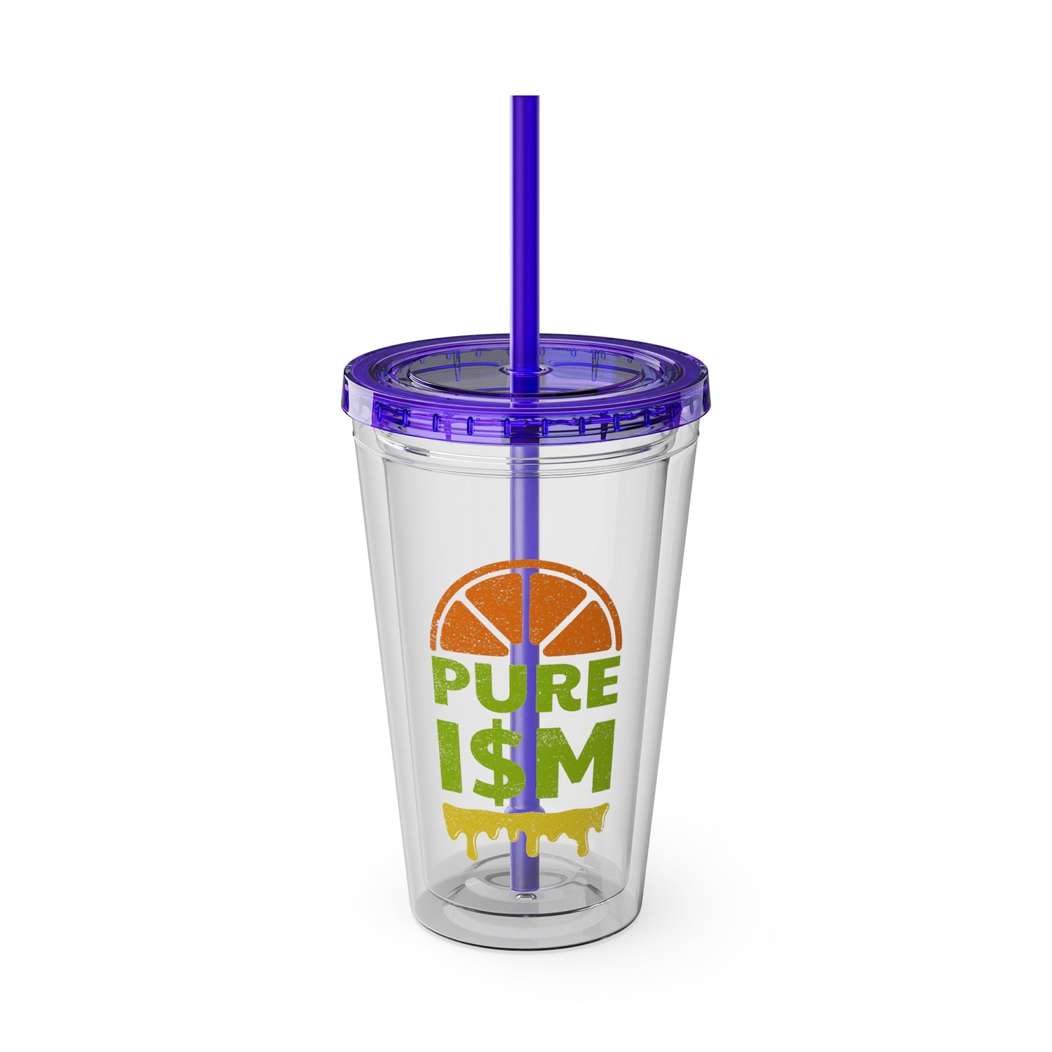 Pure I$M Sunsplash Tumbler with Straw, 16oz