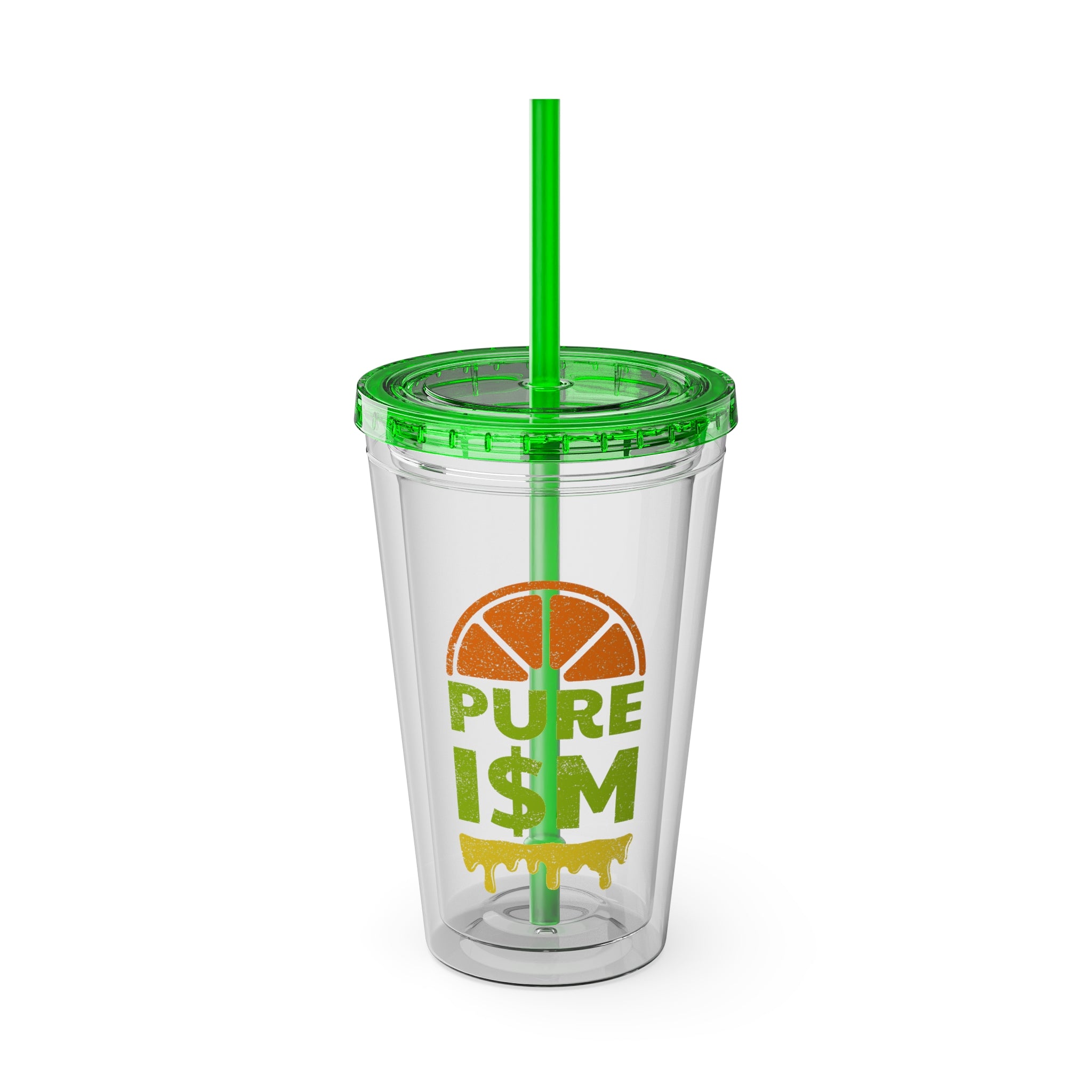 Pure I$M Sunsplash Tumbler with Straw, 16oz