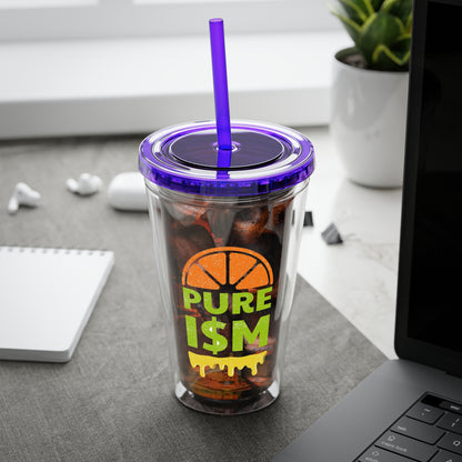 Pure I$M Sunsplash Tumbler with Straw, 16oz