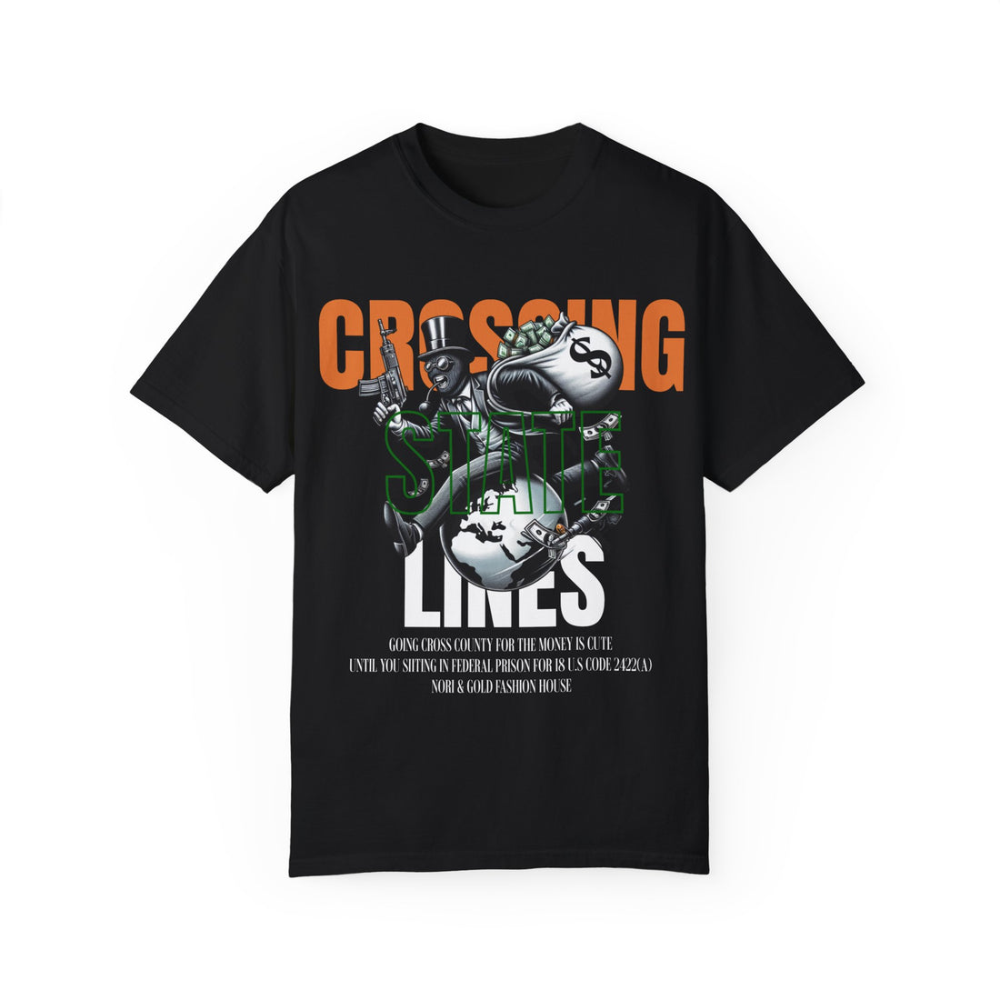 Crossing State Lines Unisex Garment-Dyed T-shirt