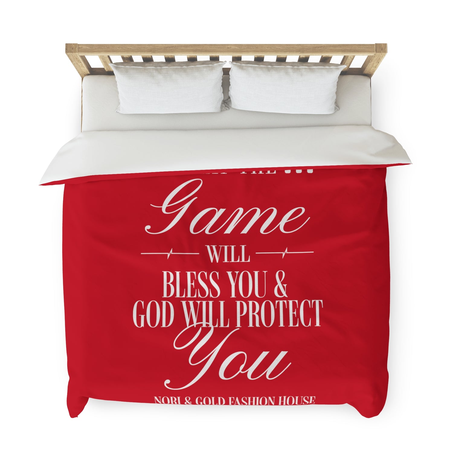 Game Bless God Protects Duvet Cover