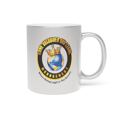 Game Organized And Legal Metallic Mug (Silver\Gold)