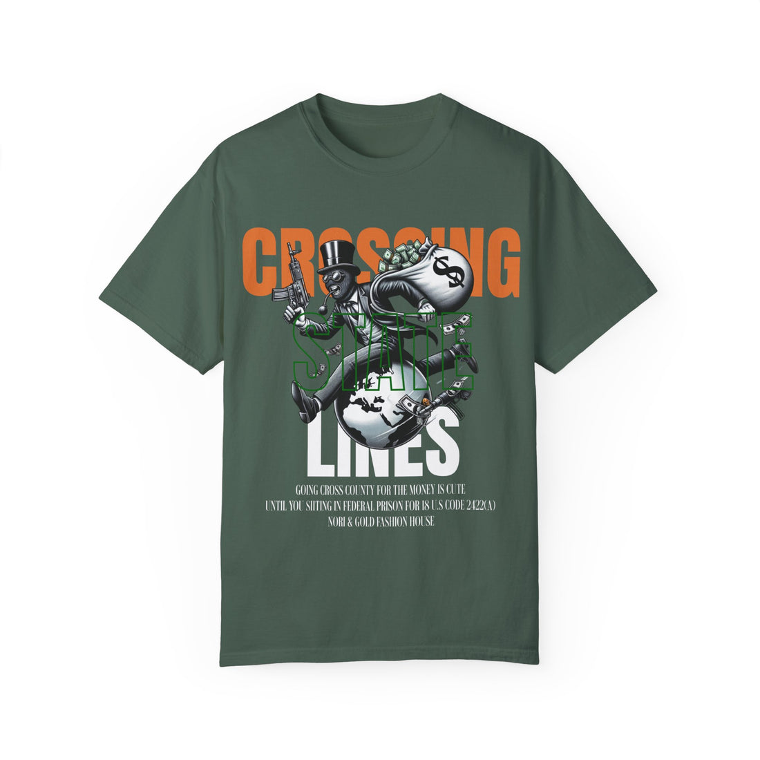 Crossing State Lines Unisex Garment-Dyed T-shirt