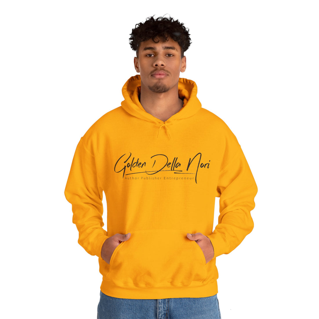 Golden Della Nori Unisex Heavy Blend™ Hooded Author Sweatshirt