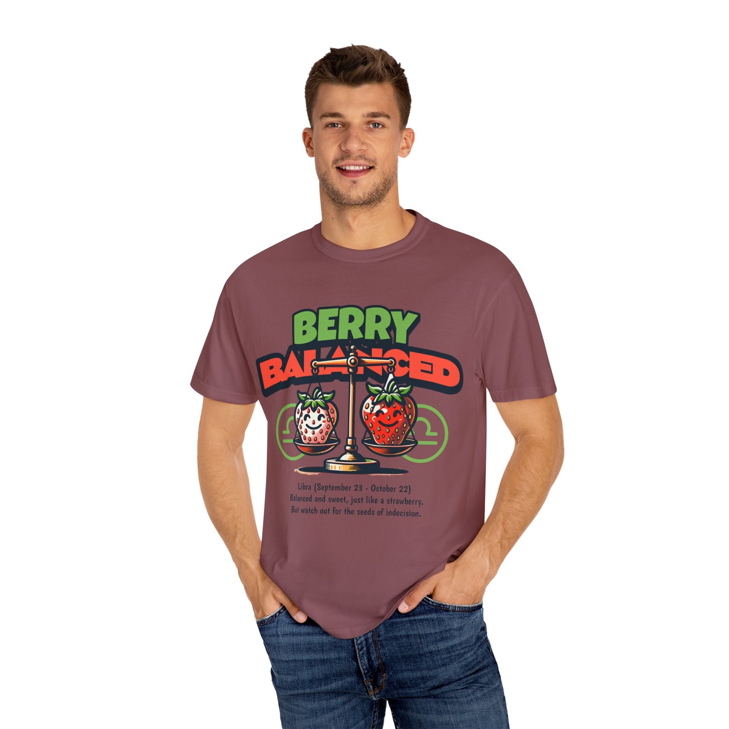 Berry Balanced Unisex Garment-Dyed T-shirt