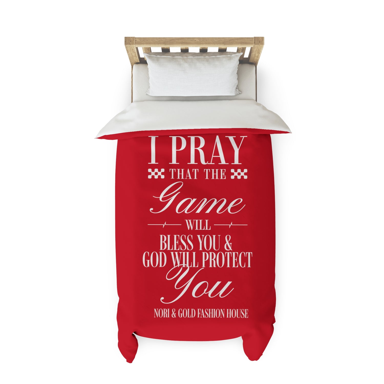 Game Bless God Protects Duvet Cover