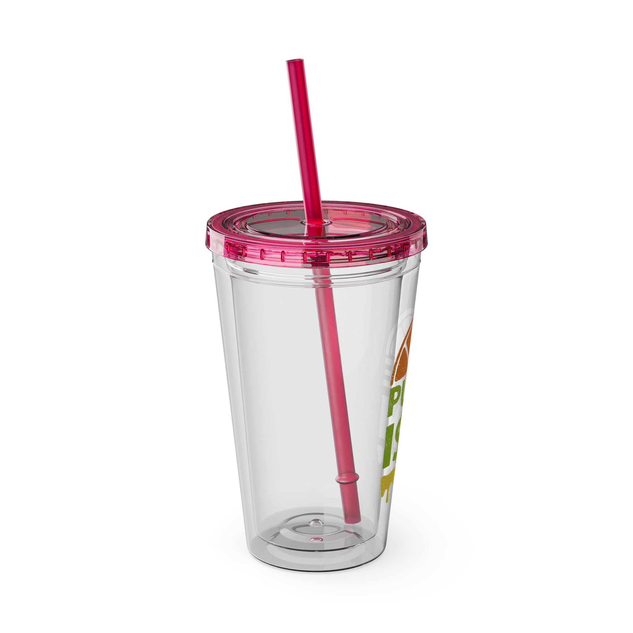 Pure I$M Sunsplash Tumbler with Straw, 16oz