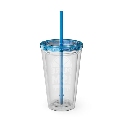 Pure I$M Sunsplash Tumbler with Straw, 16oz