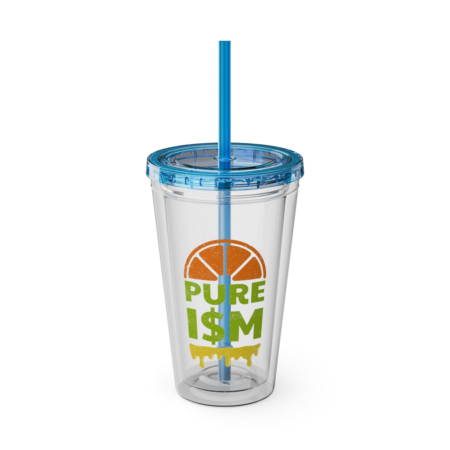 Pure I$M Sunsplash Tumbler with Straw, 16oz