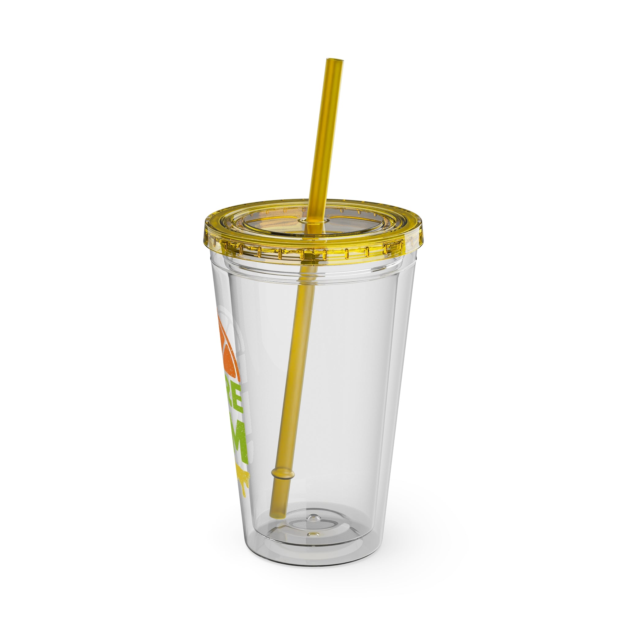 Pure I$M Sunsplash Tumbler with Straw, 16oz