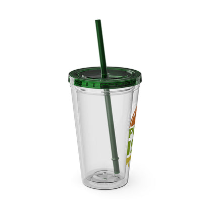 Pure I$M Sunsplash Tumbler with Straw, 16oz