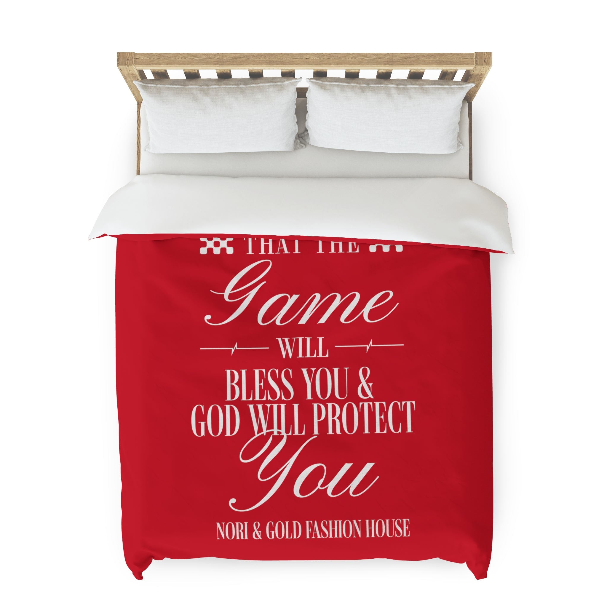 Game Bless God Protects Duvet Cover