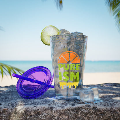 Pure I$M Sunsplash Tumbler with Straw, 16oz