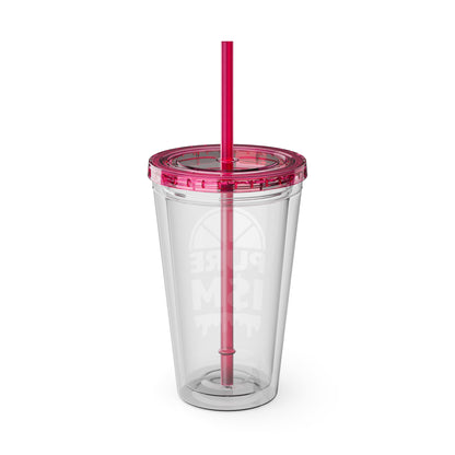 Pure I$M Sunsplash Tumbler with Straw, 16oz