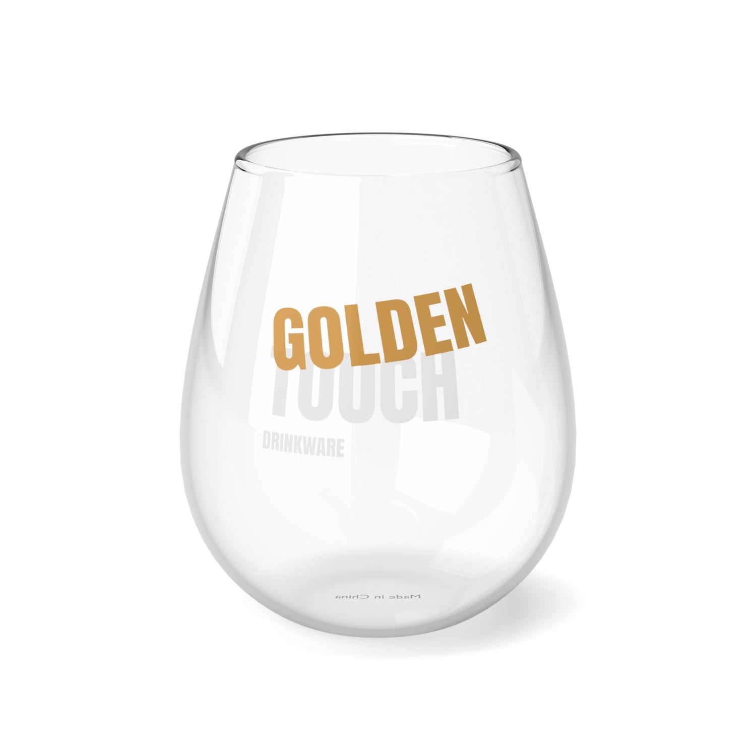 Golden Touch Stemless Wine Glass, 11.75oz