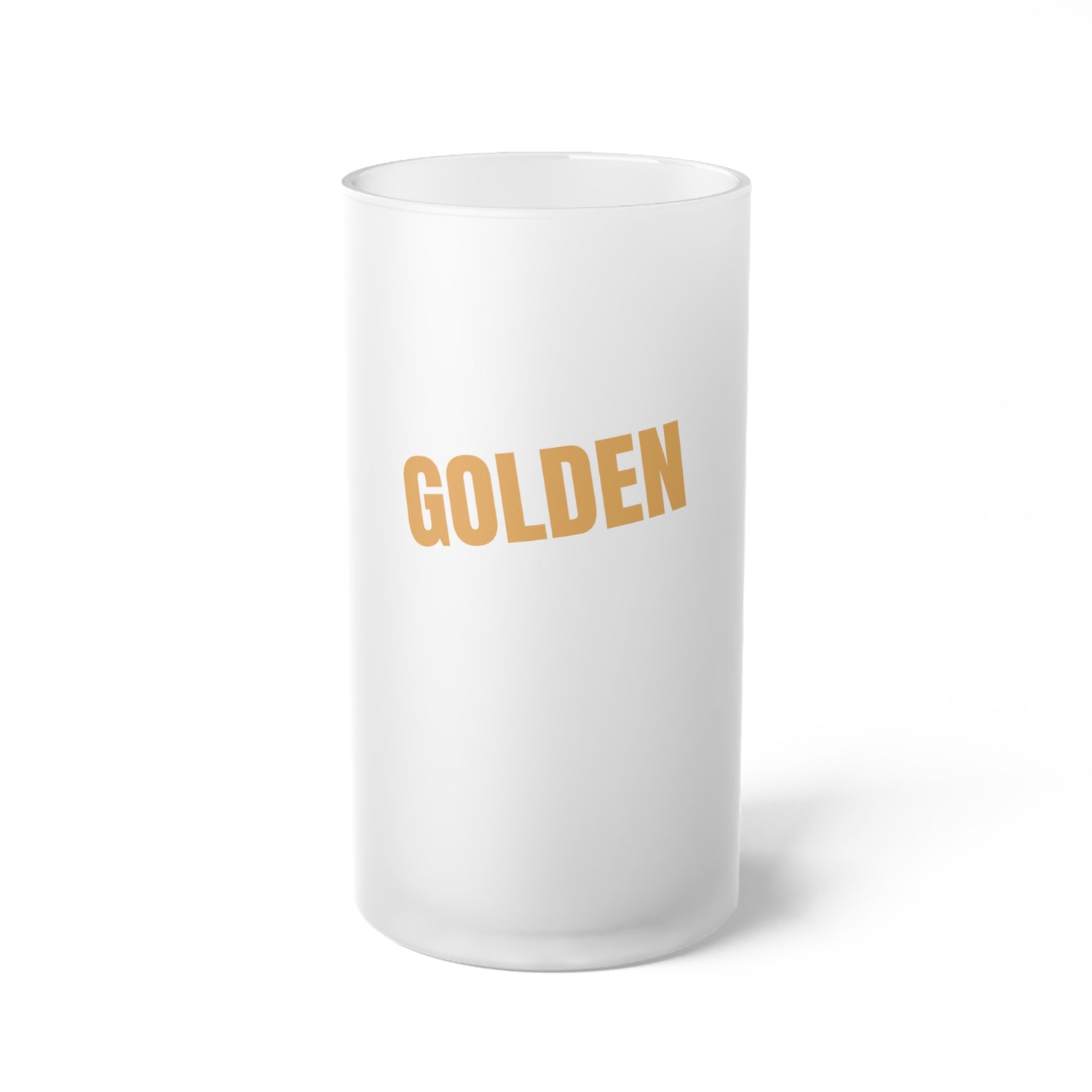 Golden Touch Frosted Glass Beer Mug