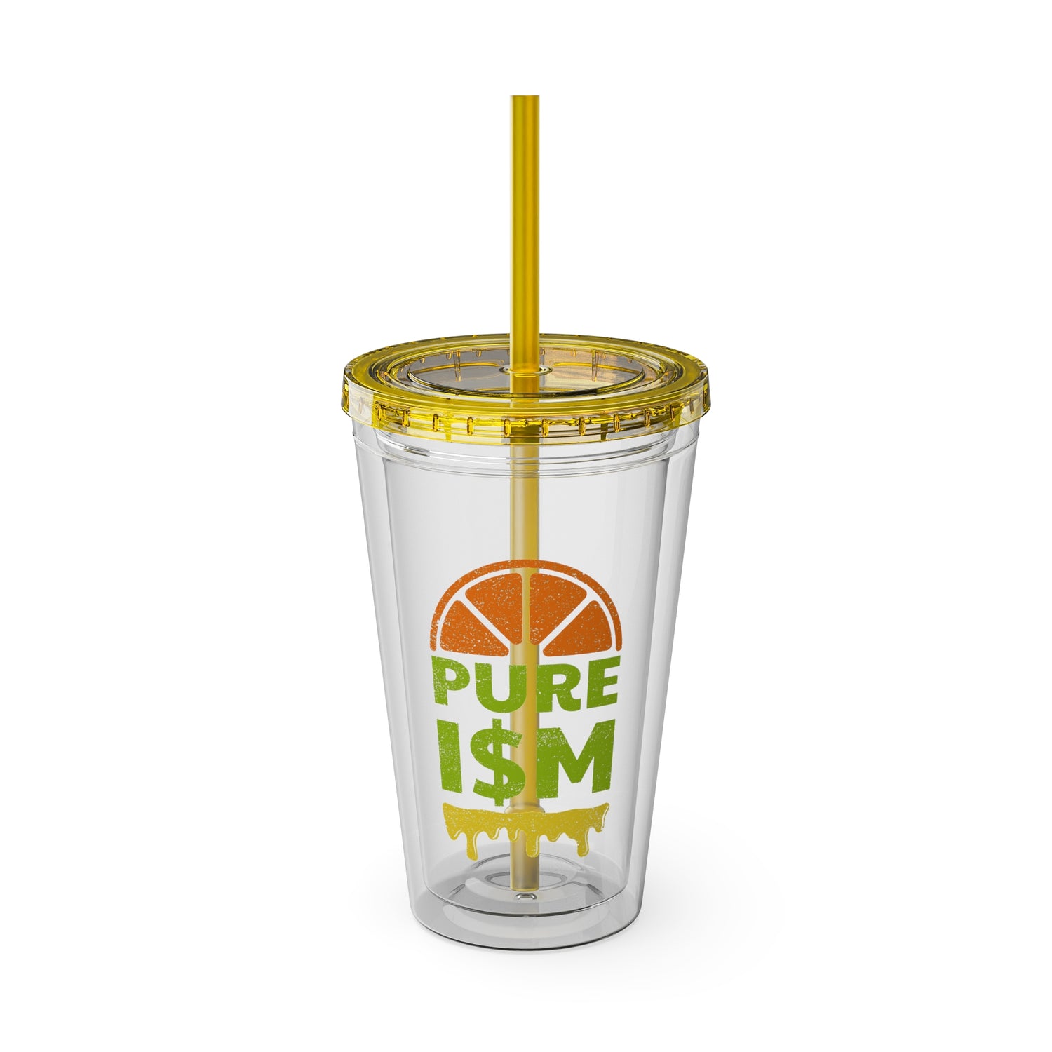 Pure I$M Sunsplash Tumbler with Straw, 16oz