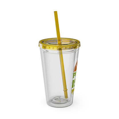 Pure I$M Sunsplash Tumbler with Straw, 16oz