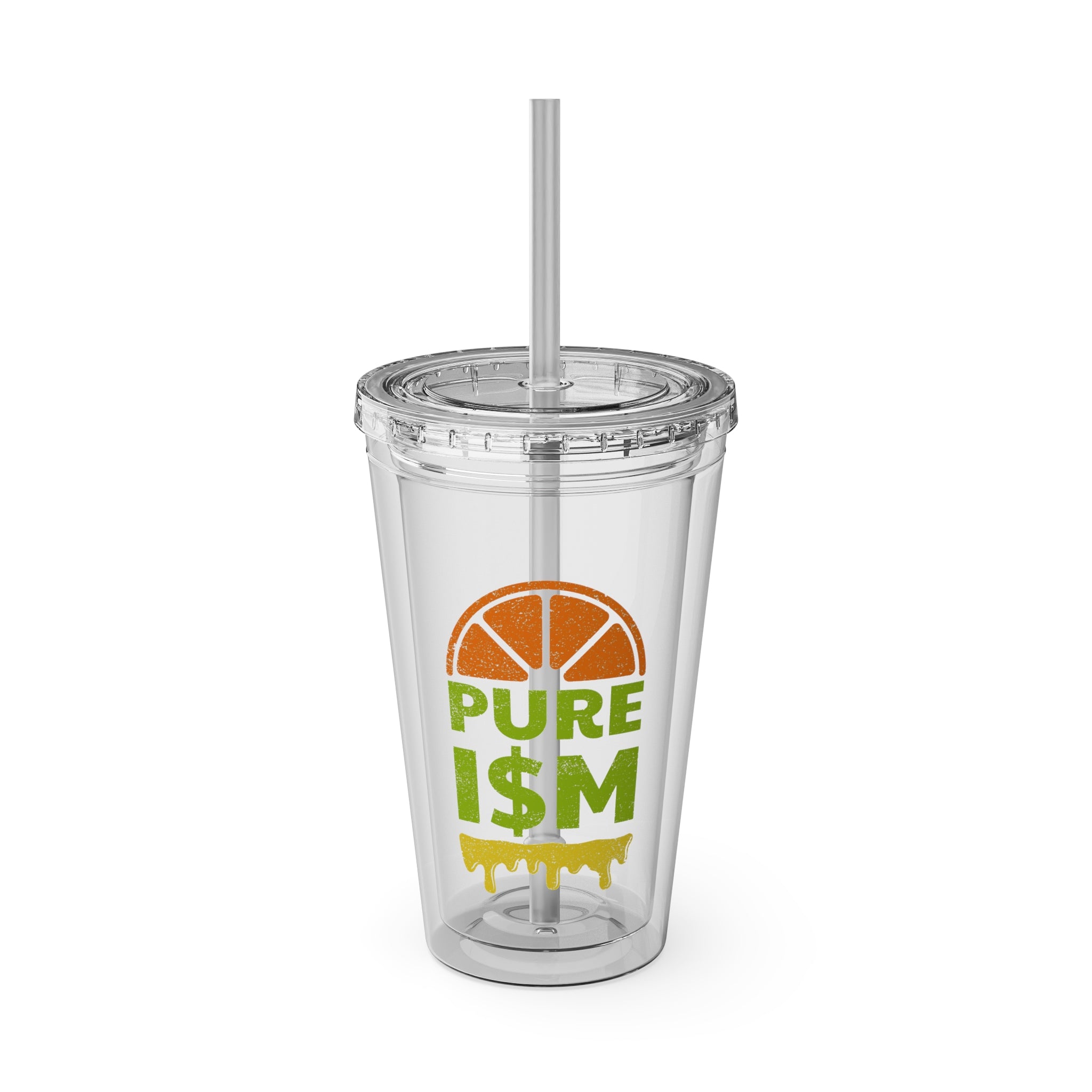 Pure I$M Sunsplash Tumbler with Straw, 16oz