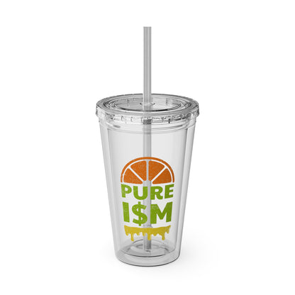 Pure I$M Sunsplash Tumbler with Straw, 16oz