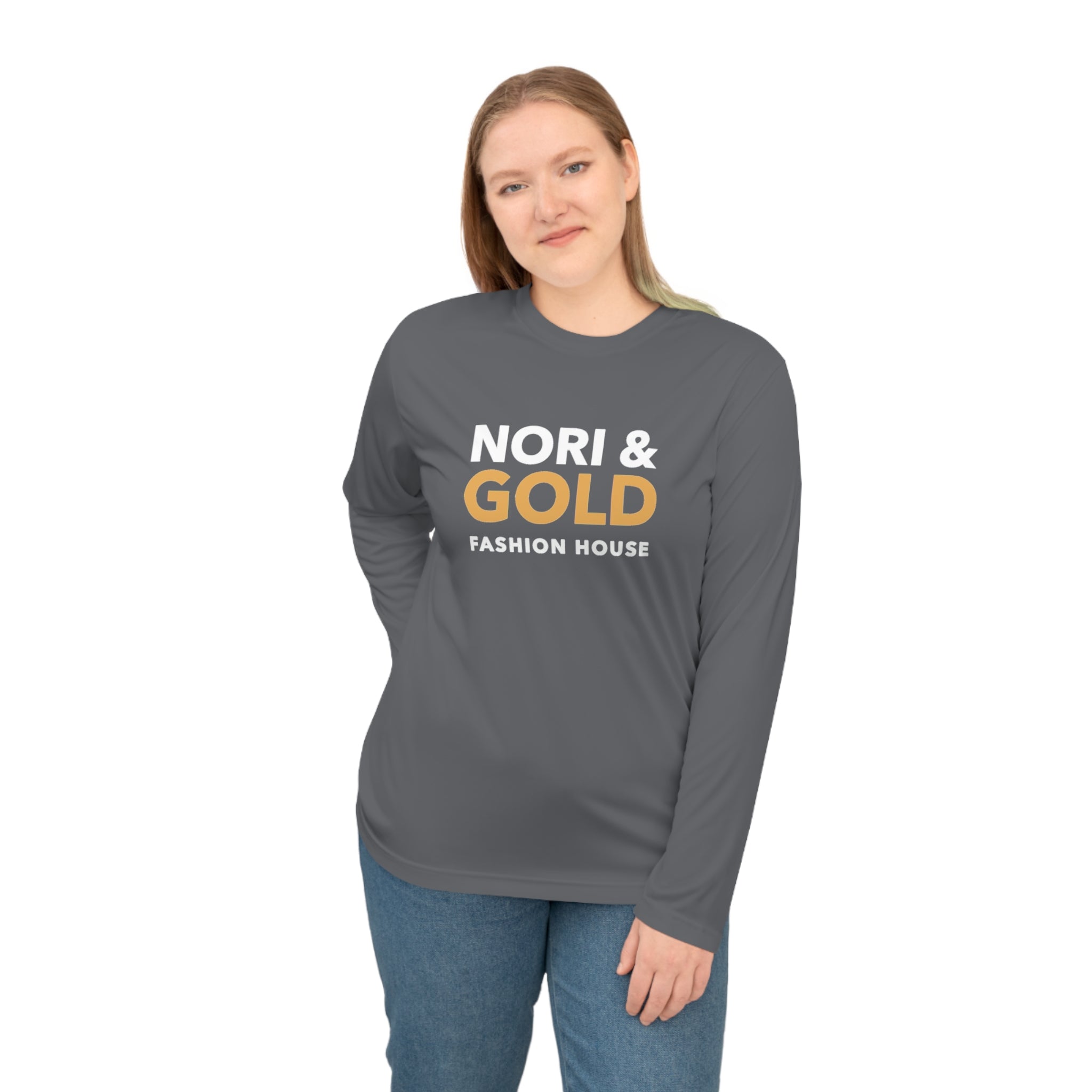 Nori &amp; Gold Everyday Unisex Performance Long Sleeve Shirt