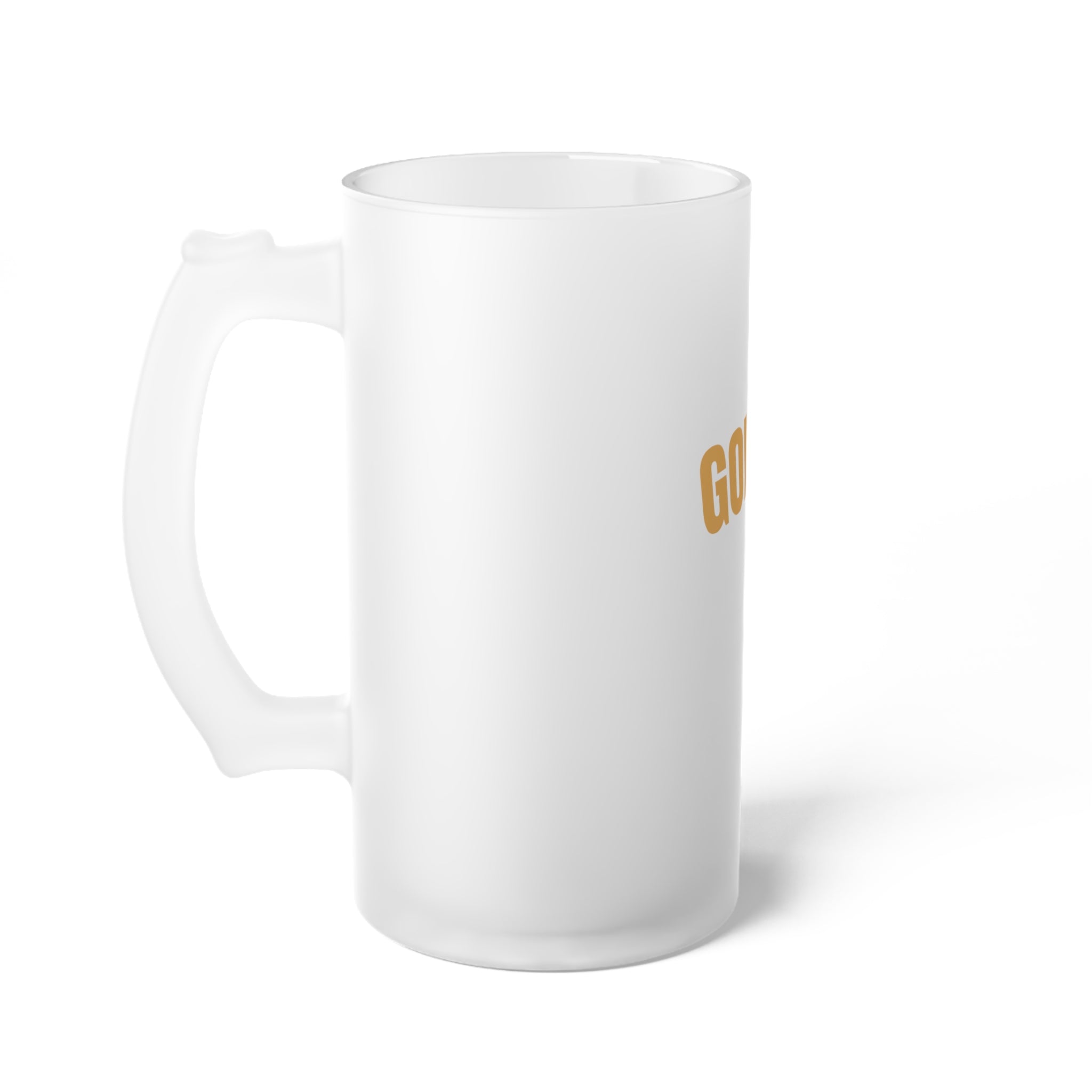 Golden Touch Frosted Glass Beer Mug