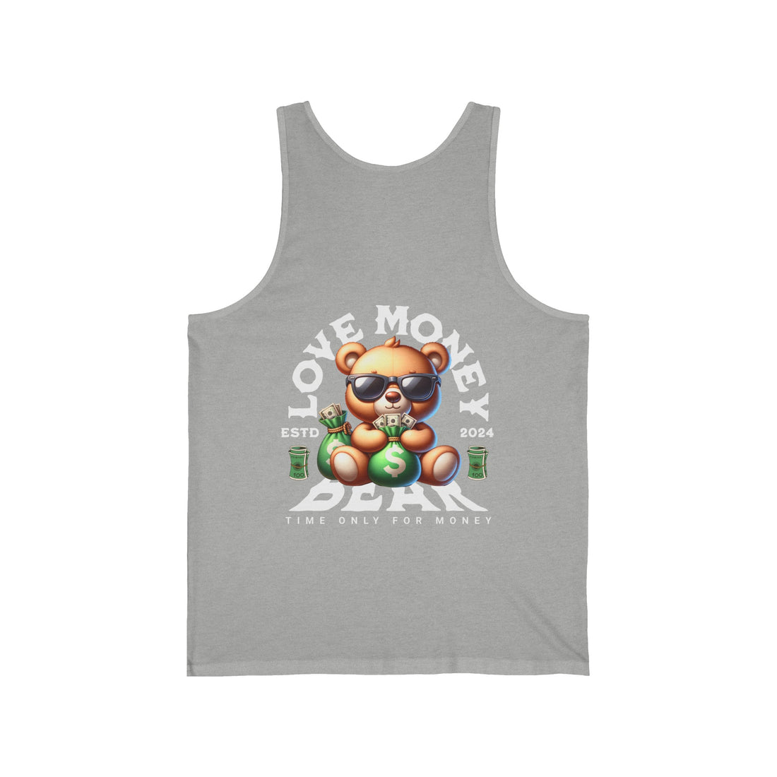 Love Money Bear Unisex Jersey Tank