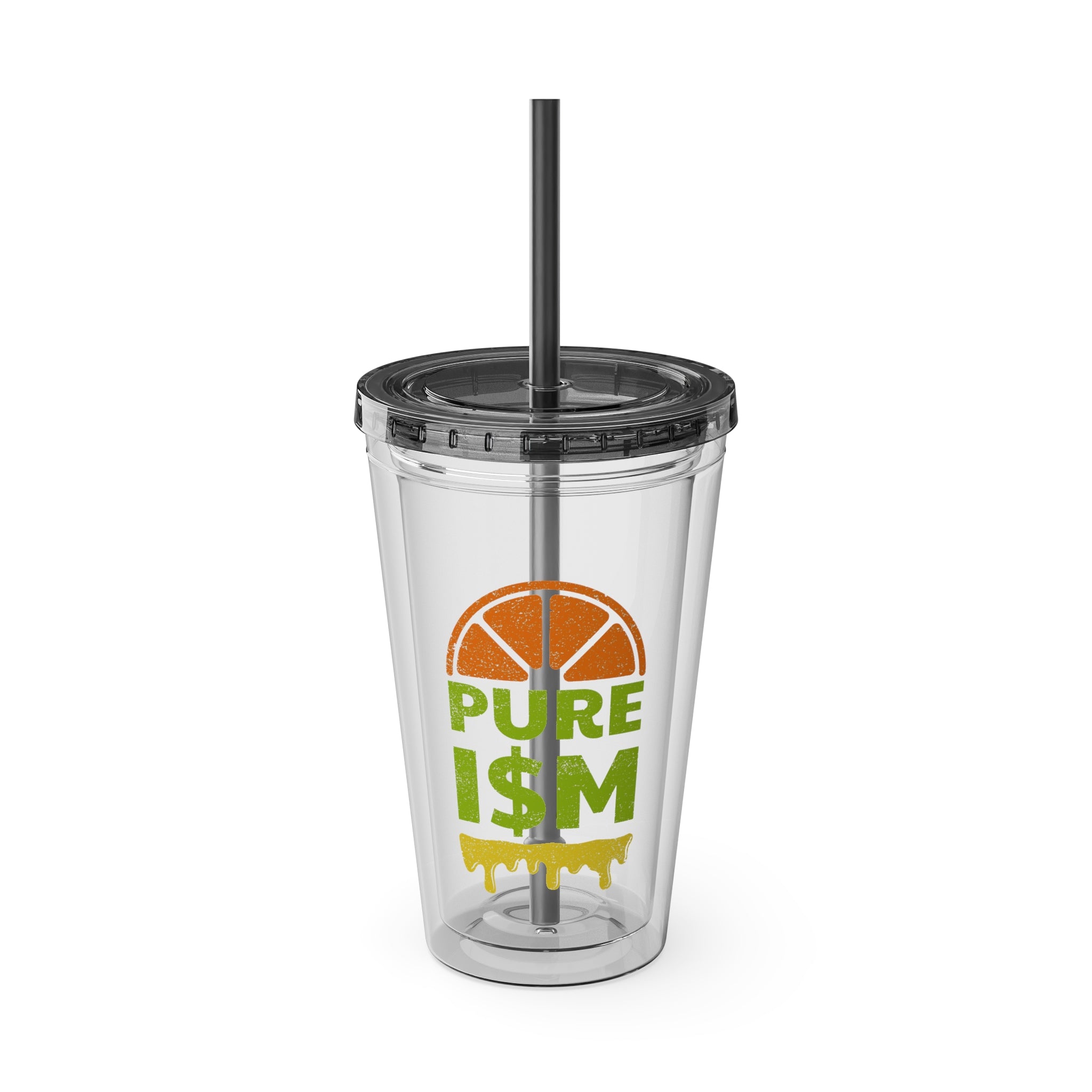 Pure I$M Sunsplash Tumbler with Straw, 16oz