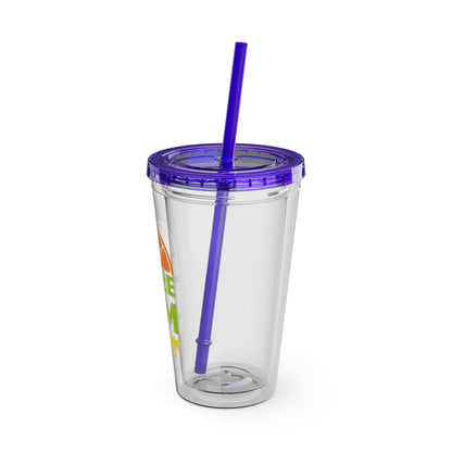 Pure I$M Sunsplash Tumbler with Straw, 16oz