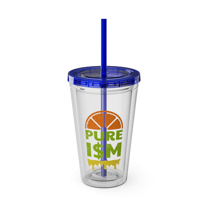 Pure I$M Sunsplash Tumbler with Straw, 16oz